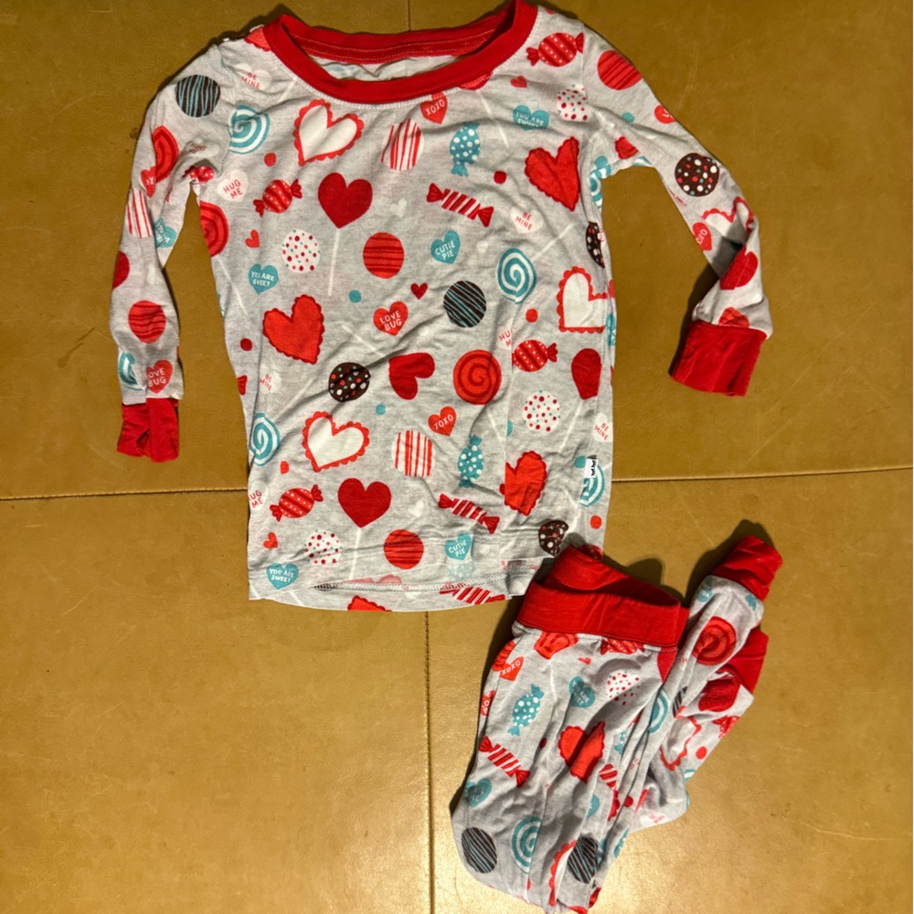 Little Sleepies Sweet Valentine Viscose Bamboo Pajamas 12-18M